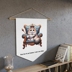Cat Ruler Pennant: 'The Cat Is in Charge, I Just Live Here' - Pick Your Crowned Feline!
