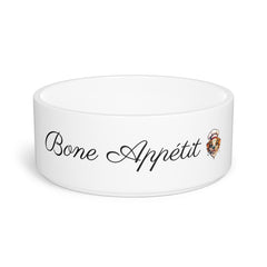 Bone Appétit Ceramic Dog Bowl – Gourmet Meal with a Side of Sass