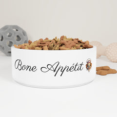 Bone Appétit Ceramic Dog Bowl – Gourmet Meal with a Side of Sass